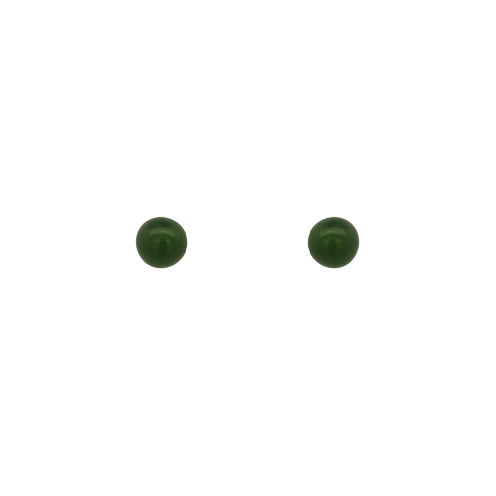 6mm Pounamu Ball Stud Earrings