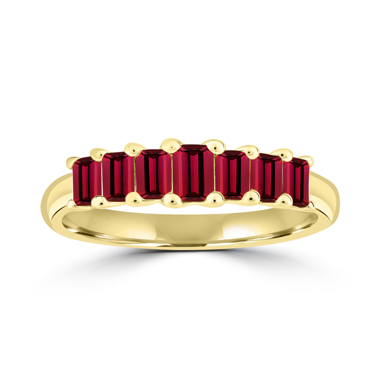 9k Yellow Gold Rhodolite Garnet Ring