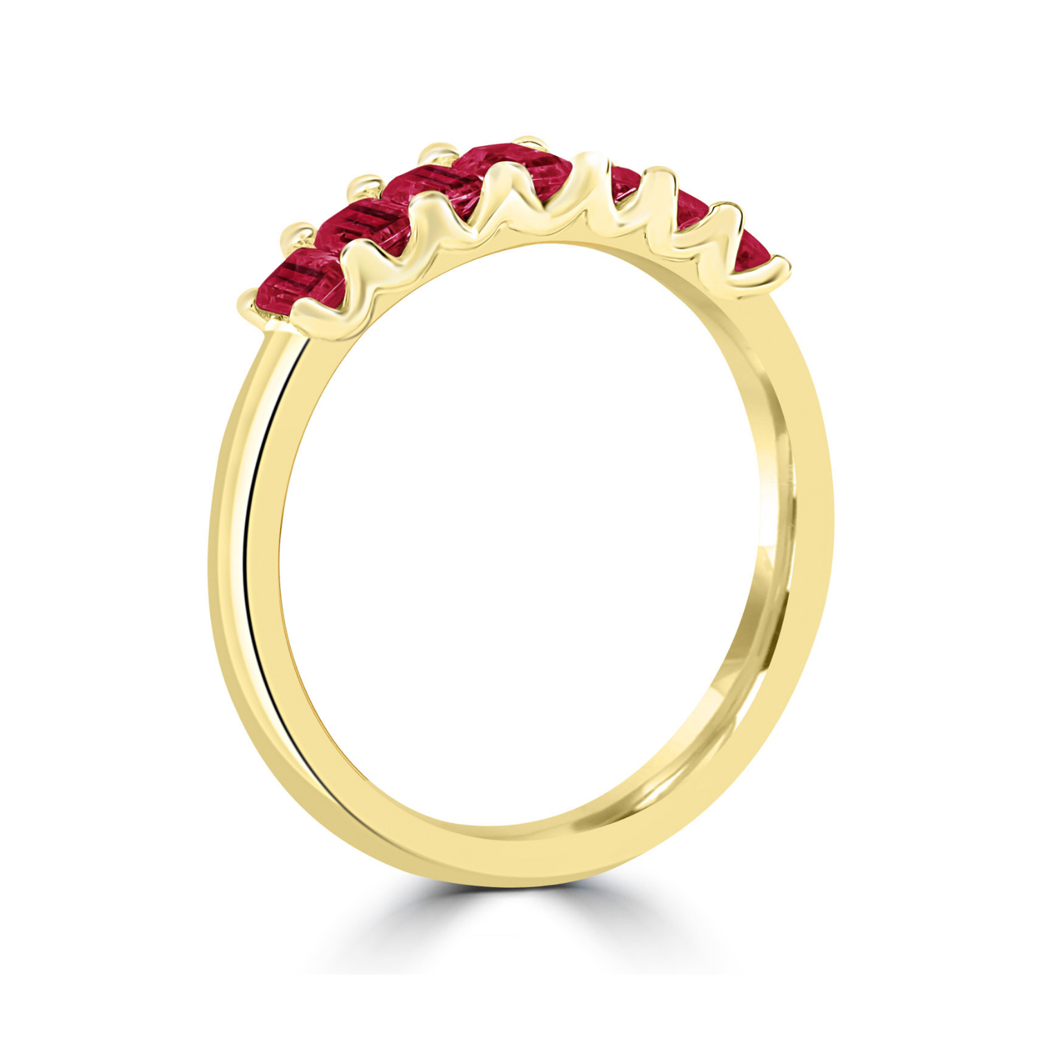 9k Yellow Gold Rhodolite Garnet Ring