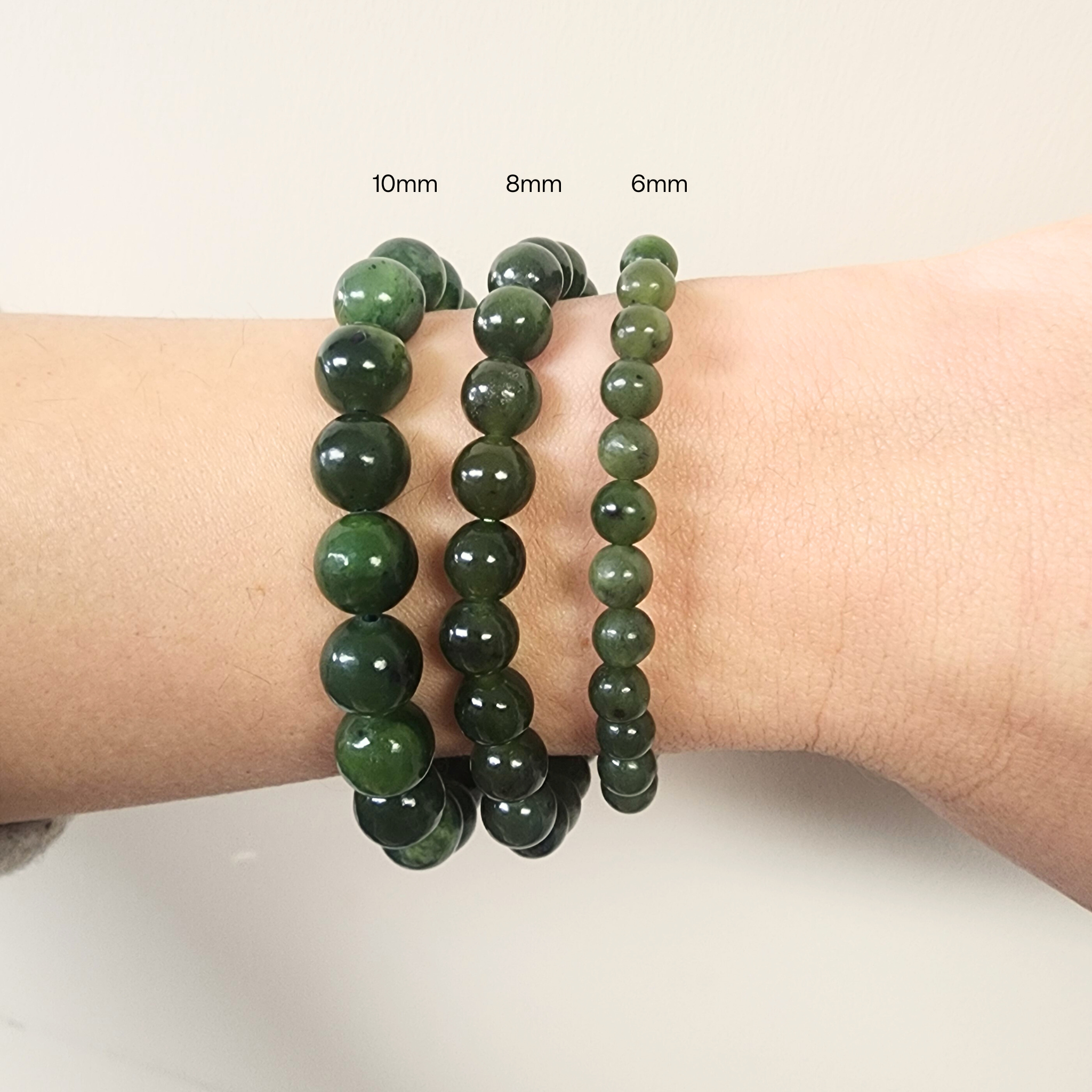 10mm Pounamu Bead Stretch Bracelet