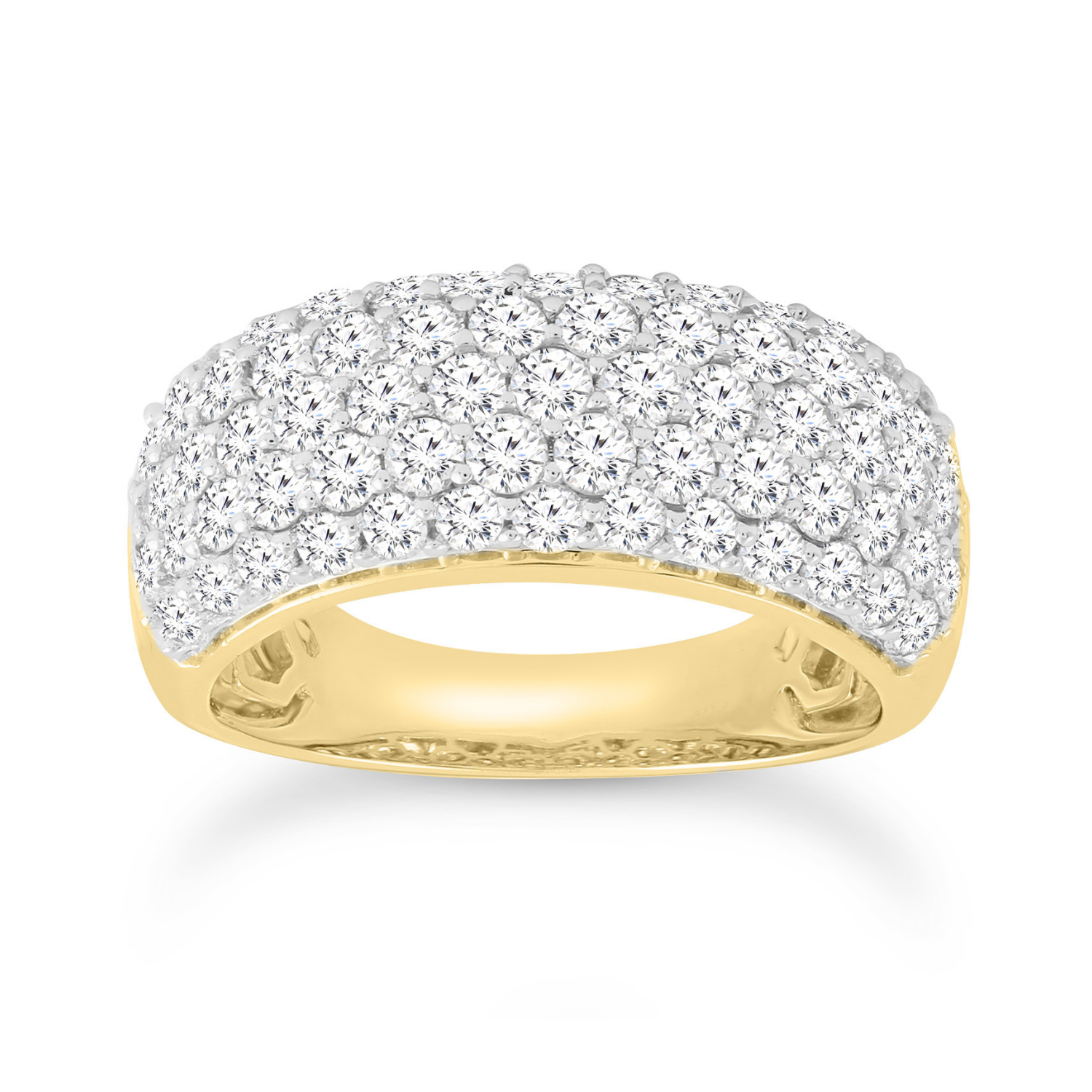 18k Yellow Gold 2ct TDW Diamond Band