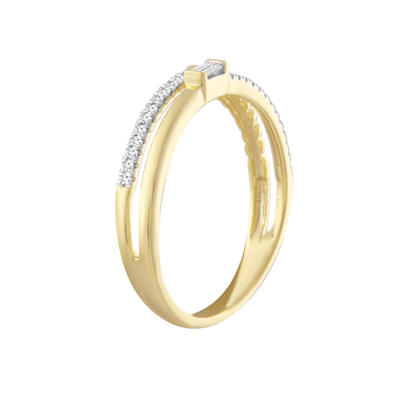 9k Yellow Gold Diamond Band