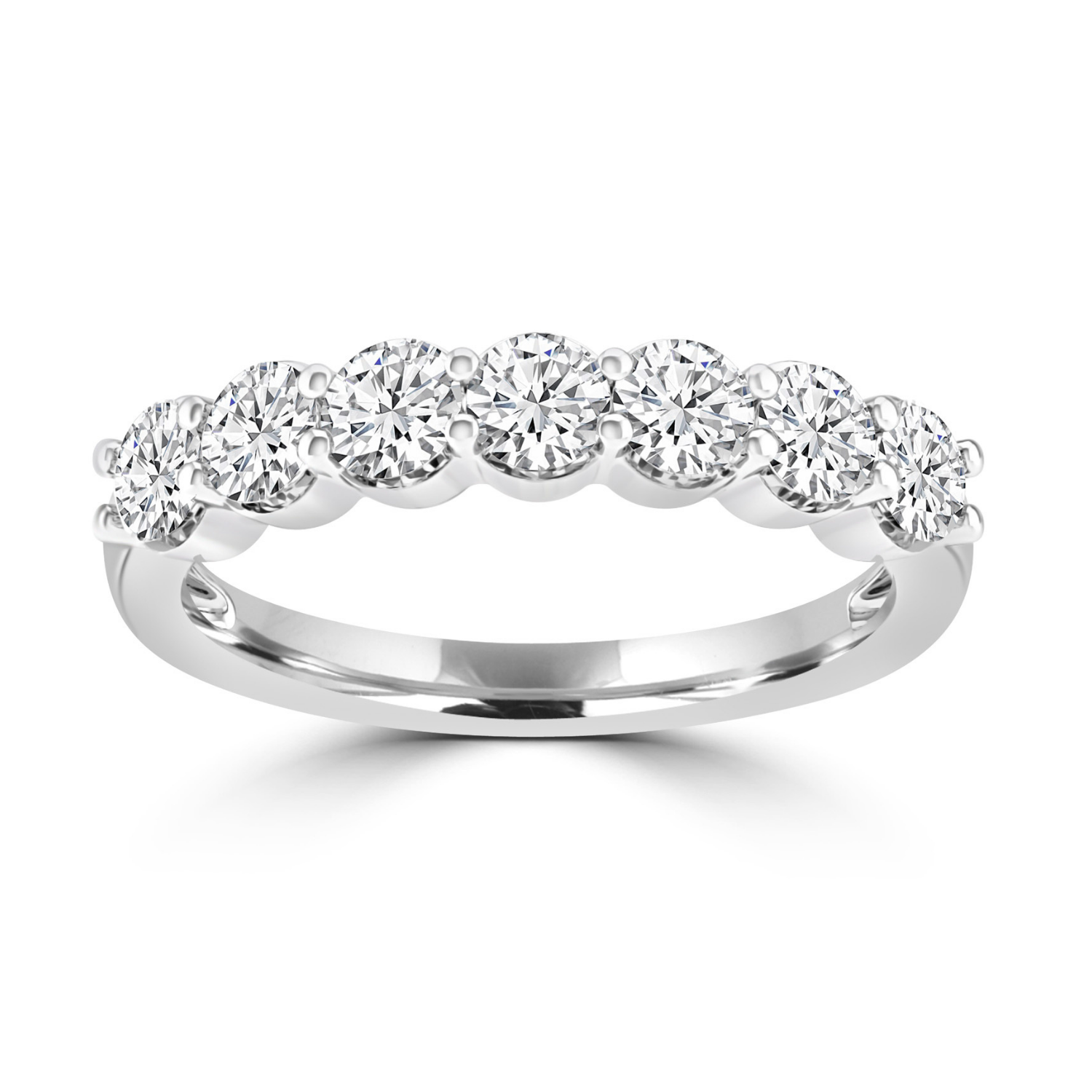 9k White Gold 1ct TDW Half Eternity Band