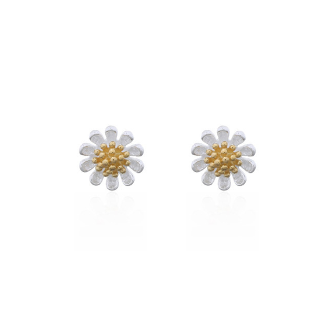 Sterling Silver Daisy Earrings