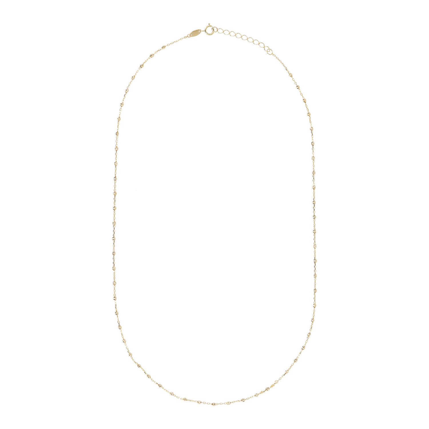 9k Yellow Gold Beaded Chain